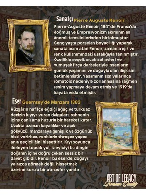 Art Of Legacy Renoir Guernsey'de Manzara (1883) Kırlent Kılıfı