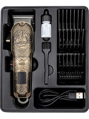 Ankaverse Saç Sakal Kesme Traş Makinesi USB - Type-C Şarjlı - LED Gösterge 3-7-9-12MM Tarak MR-7800 (5286)