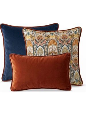 Lidoma Home "navy &  Mosaic" Desenli Kırlent Kılıfı Seti