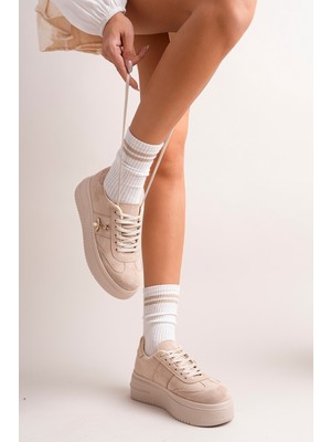 Bahrina Kadın Yıldız Kelebekli Kalın Tabanlı Sneaker