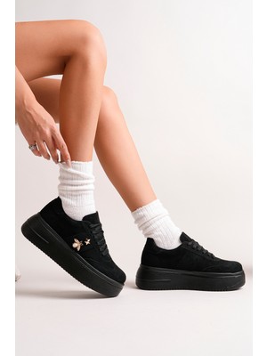 Bahrina Kadın Yıldız Kelebekli Kalın Tabanlı Sneaker