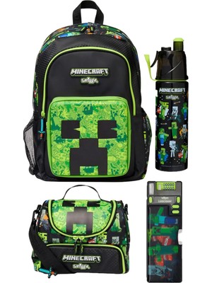 Smiggle Minecraft Okul Sırt Çantası 4’lü Set