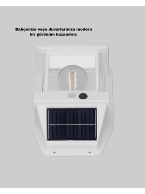 Astraltech Solar Sensörlü Dış Mekan Lamba 3 Işık Modlu ve IP65 Dayanıklı