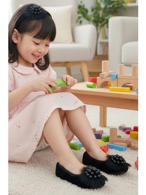 Ceyda Babet Ceyda Shoes Süslü Kadife Ev,hac, Umre Babeti, Hediye, Günlük Babet,tüylü Babet, Panduf, Patik, Gösteri Pisi Pisi Ponpon