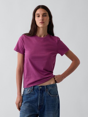 Gap Kadın Mor Organik Pamuk Vintagesoft T-Shirt