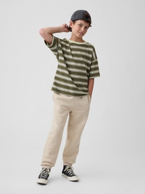 Gap Erkek Çocuk Ekru Vintagesoft Relaxed Logo Jogger Eşofman Altı