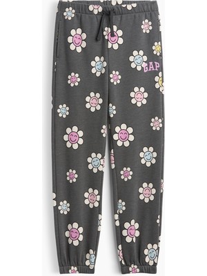 Gap Kız Çocuk Gri Relaxed Gap Logo Eşofman Altı