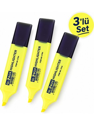 Globox Highlighter Kalem Sarı