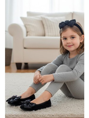 Ceyda Shoes Süslü Kadife Taçlı Babeti, Hediye, Günlük Babet,tüylü Babet, Panduf, Patik, Gösteri Pisi Pisi Ponpon