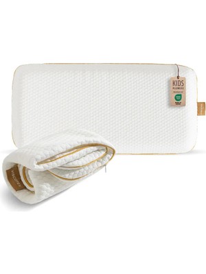 Viscotex Beyaz Çocuk Yastığı Kılıfı 66x33x6 cm Polyester Malzeme ile Rahat Uyku İçin