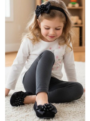Ceyda Shoes Süslü Taçlı Hediye, Günlük Babet,tüylü Babet, Panduf, Patik, Gösteri Pisi Pisi Ponpon