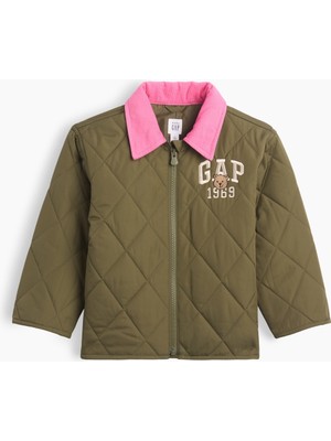 Gap Kız Bebek Haki Quilted Barn Ceket