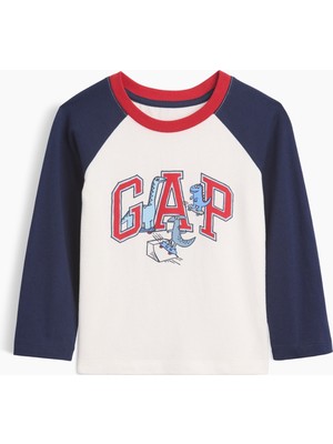 Gap Erkek Bebek Lacivert Colorblock Logo T-Shirt