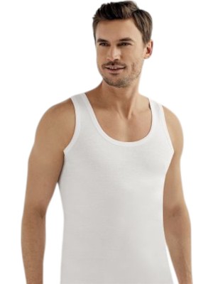 fiyakamstore Şahinler Beyaz Erkek Ribana %100 Pamuk Erkek Atlet  ME020