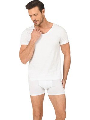fiyakamstore Nbb Erkek Siyah V Yaka Kısa Kol Atlet 707