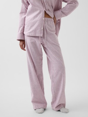 Gap Kadın Açık Pembe Softest Flannel Pijama Altı