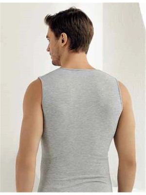fiyakamstore Şahinler Beyaz  Erkek Sıfır Kollu V Yakalı Likralı Süprem Atlet  ME079