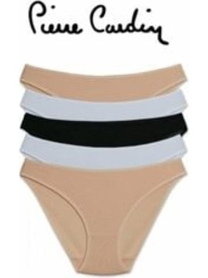Pierre Cardin 2057 Kadın Hıgh Leg Brıef Yüksek Bel Slip Külot 5 Li Paket Ekonomik-Siyah-44