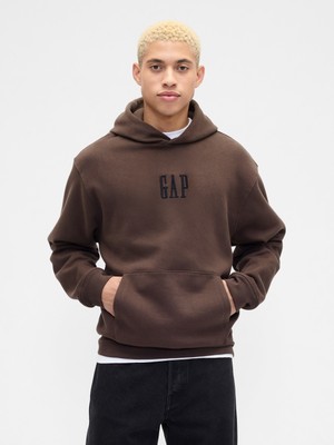 Gap Erkek Kahverengi Vintagesoft Oversized Gap Mini-Logo Sweatshirt