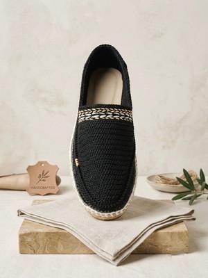 Orifkozmo %100 El Yapımı El Örgüsü Erkek Espadril & Hafif Casual Yazlık Ayakkabı