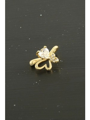 Pileli Store Kalp Tragus Zirkon Taşlı Piercing 1 Adet