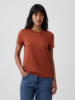 Gap Kadın Turuncu Favorite Bisiklet Yaka T-Shirt