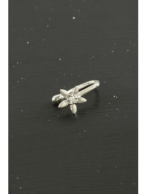 Pileli Store Çiçek Tragus Zirkon Taşlı Piercing 1 Adet