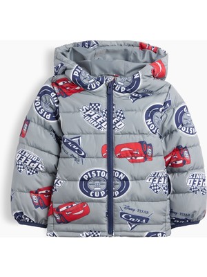Gap Erkek Bebek Açık Gri Cars Grafik Baskılı Puffer Şişme Mont