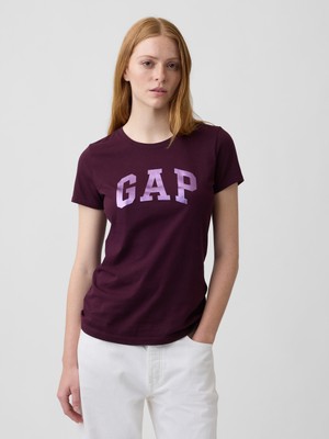 Gap Kadın Mor Gap Logo T-Shirt