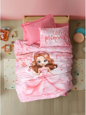 Cotton Box Rf Junior -Gimbiya Pembe- Lastikli Çarşaflı Tek Kişilik Nevresim Takımı