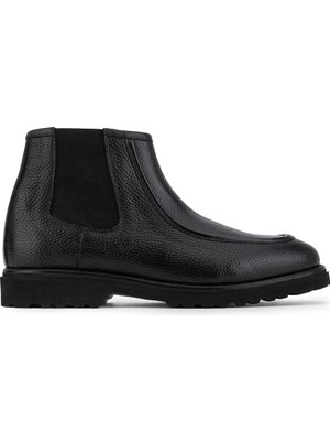 Tamer Tanca Erkek Hakiki Deri Siyah Casual Bot 537 3899 Erk Bot SK26-27 Sıyah