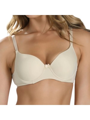 fiyakamstore Ten Desteksiz  Balenli Mikro Kaplı  Basic B Cup Sütyen Ince Askı