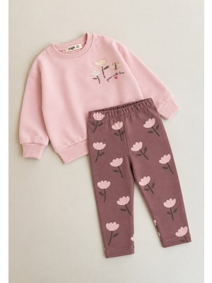 Cigit Taytlı Mevsimlik T-Shirt Takım 1-7 Yaş Pudra Pembe