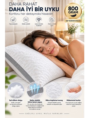 Klimalı Silikon Yastık - 800 Gram
