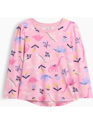 Gap Kız Bebek Pembe Puff Sleeve T-Shirt