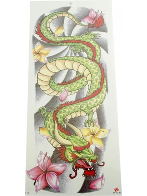 Pileli Store Ejderha Tattoo Kol Dövme Sticker