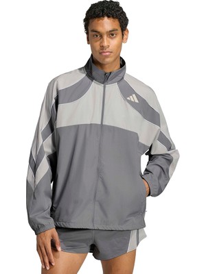 adidas Adizero Archive Erkek Gri Koşu Ceket KG9747