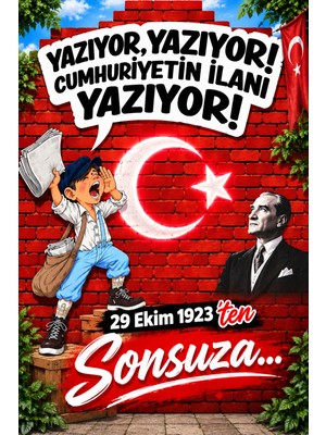 Promisebackdrop2 150X200 Cm, 29 Ekim Cumhuriyet Bayramı, Okul Etkinlik Kumaş Fon