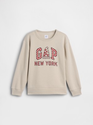 Gap Erkek Çocuk Bej Relaxed Gap Logo Sweatshirt