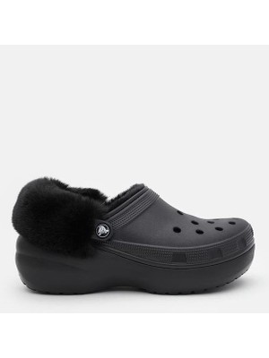 Crocs Classic Platform Fuzz Lined Clog Kadın Terlik