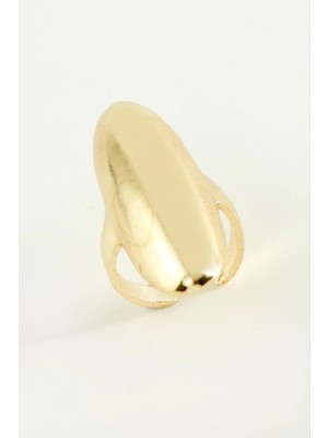 Pileli Store Oval Metal Yüzük