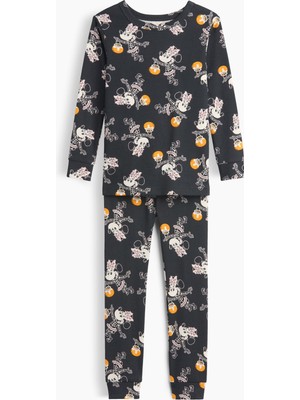 Gap Bebek Siyah Disney Minnie Mouse Baskılı Pijama Takımı
