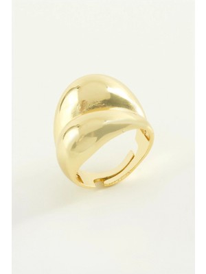 Pileli Store Oval Metal Yüzük