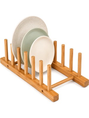 Semel 2pcs Bambu - Ahşap Tezgah Üstü Tabaklık - Bulaşıklık