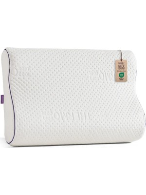 Viscotex Visco Ortopedik Ergonomic Premium Boyun Destek Yastığı 60x43x11/9 cm Beyaz Polyester Dış Materyal