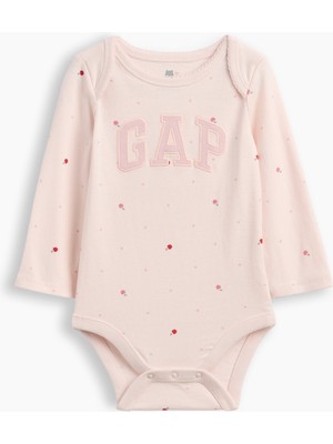 Gap Bebek Pembe Organik Pamuk Grafik Baskılı Bodysuit