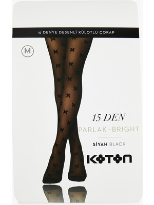 Koton 15 Den Fiyonk Desenli Parlak Külotlu Çorap
