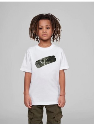 Pileli Store Çocuk   Baskılı T-Shirt - Beyaz