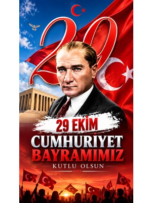 Promisebackdrop2 150X200 Cm, 29 Ekim Cumhuriyet Bayramı, Okul Etkinlik Kumaş Fon