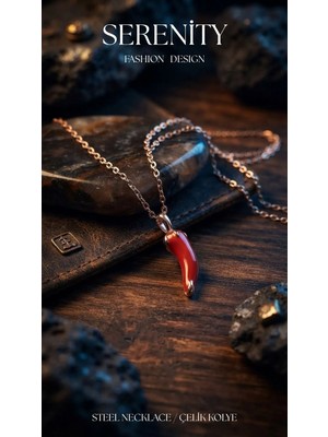 Serenity Biber Figürlü Çelik Kolye